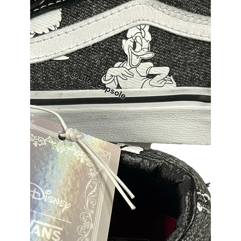 Size 13Y Kids Vans Old Skool Disney Mickey Mouse Youth Easy On Slip VN000VHEBMB